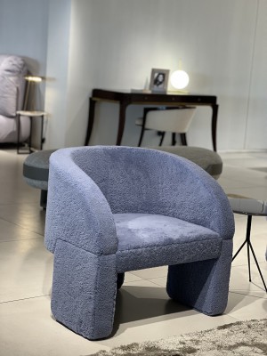 Lazybones armchair - Blue mouton