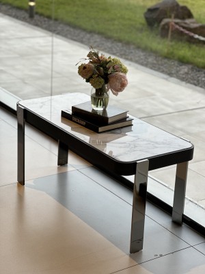 Mattia rectangular side table - Calacatta