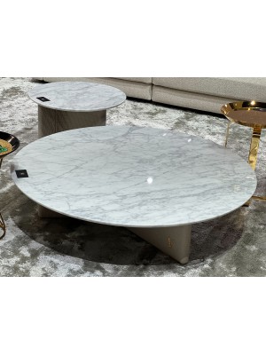 V-marble L coffee table 