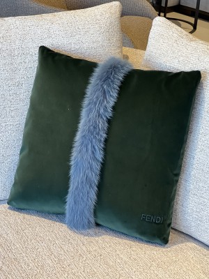 Fendi - Cushion 50x50 w/ blue fox fur