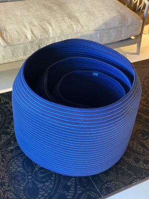 Karam outdoor blue basket - set of 3