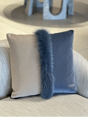 Fendi - Cushion 50x50 w/ blue fox fur